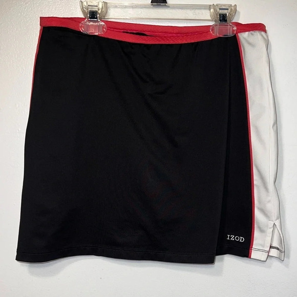 Izod Cool Fit, S, Black/White/Cora, Golf,Tennis Skort, media pocket,logo,stretch - Picture 1 of 9